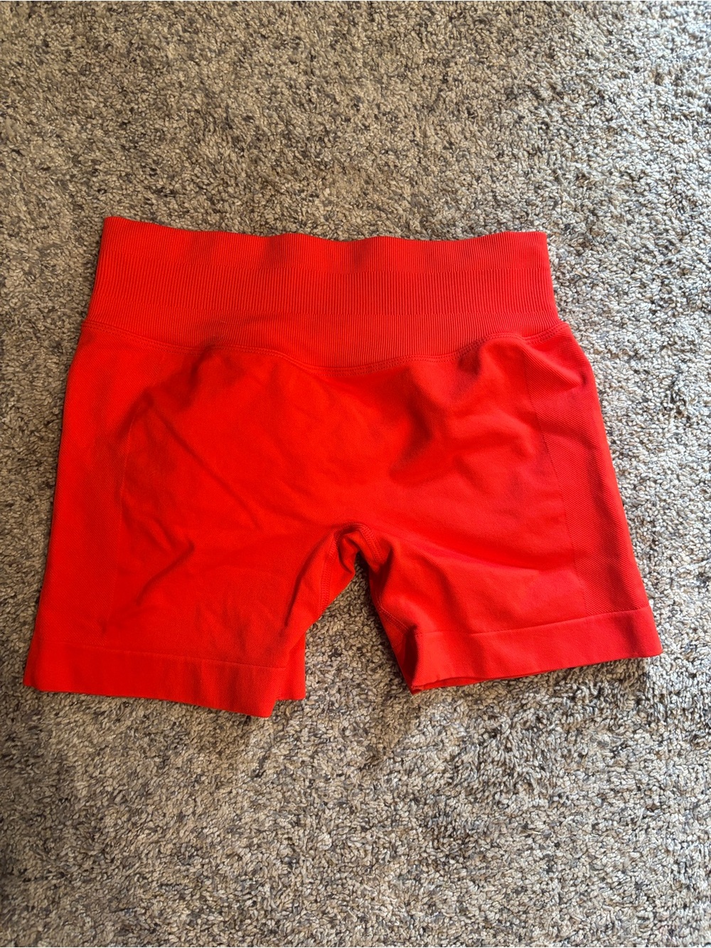 Women's High-Waist Red Bike Shorts